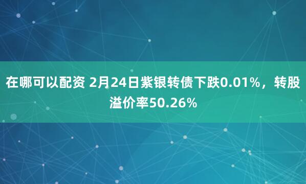 在哪可以配资 2月24日紫银转债下跌0.01%，转股溢价率50.26%